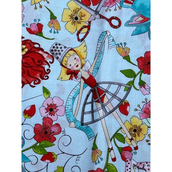 Desirees Designs Fabric Sewing Fairies 44"x21" Cotton Multicolor Crafts Sewing - Picture 2 of 6